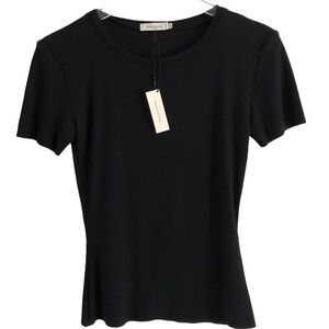 Samantha Eng Mini Textured Knit Short Sleeve Tee P
